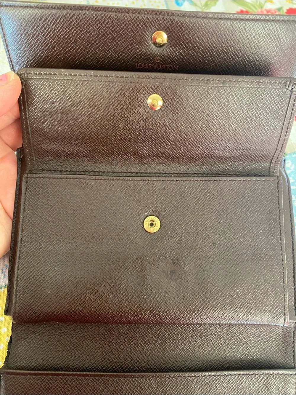 Vintage Louis Vuitton Ebene Etui Papier Wallet